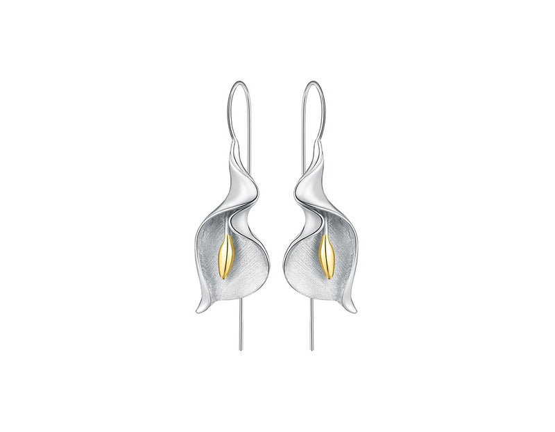 Calla Lily Flower Dangle Earrings Earring - FaunaFloral