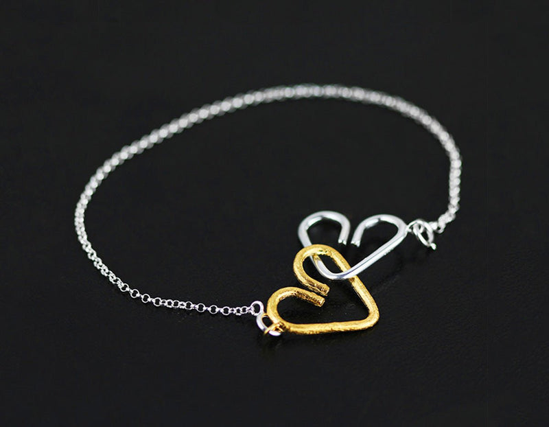 Chained Heart Bracelet Bracelet - FaunaFloral