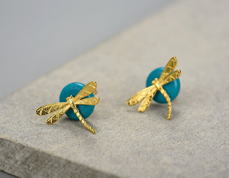 Circle Dragonfly Earring Earring - FaunaFloral