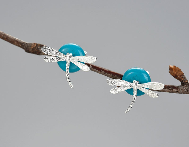 Circle Dragonfly Earring Earring - FaunaFloral