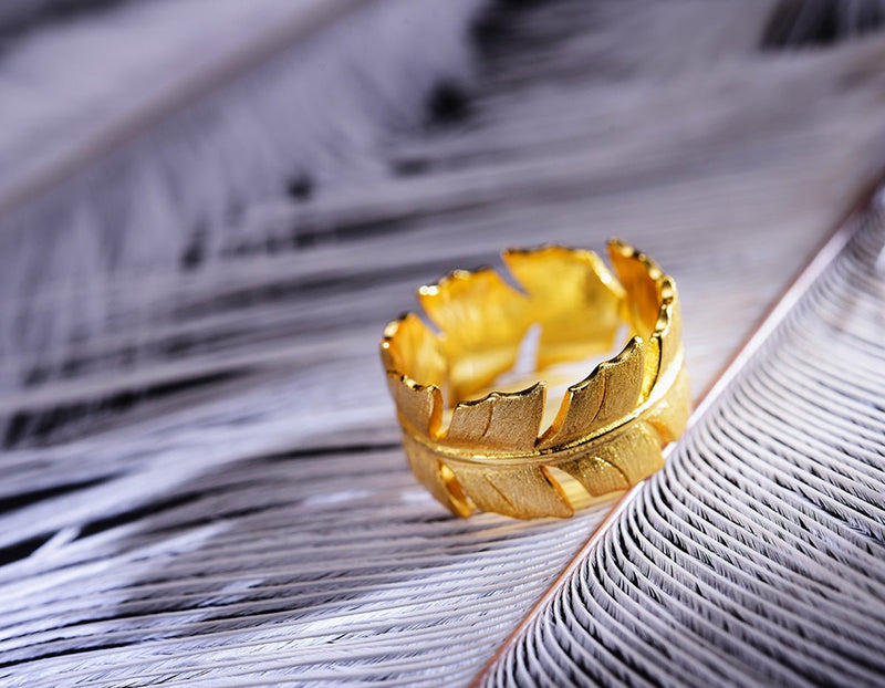 Classic Feather Ring Ring - FaunaFloral