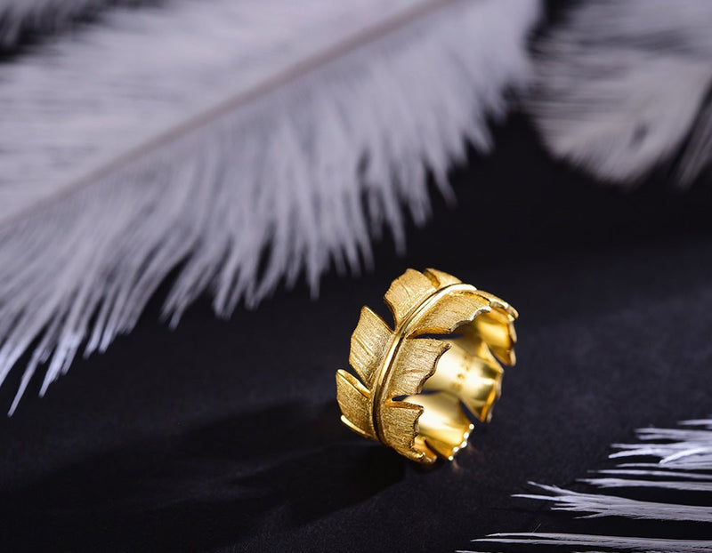 Classic Feather Ring Ring - FaunaFloral