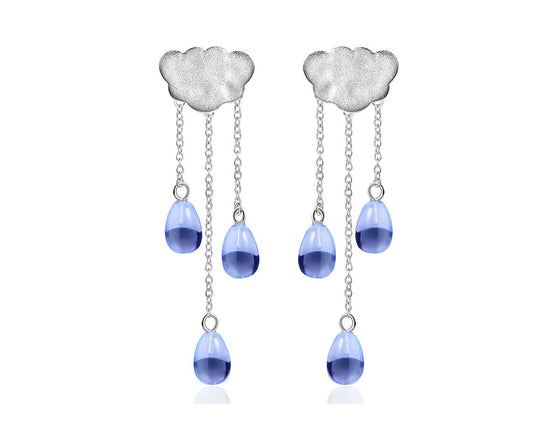 Cloud Tassel Raindrops Earring Earring - FaunaFloral