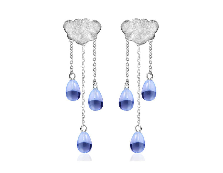 Cloud Tassel Raindrops Earring Earring - FaunaFloral