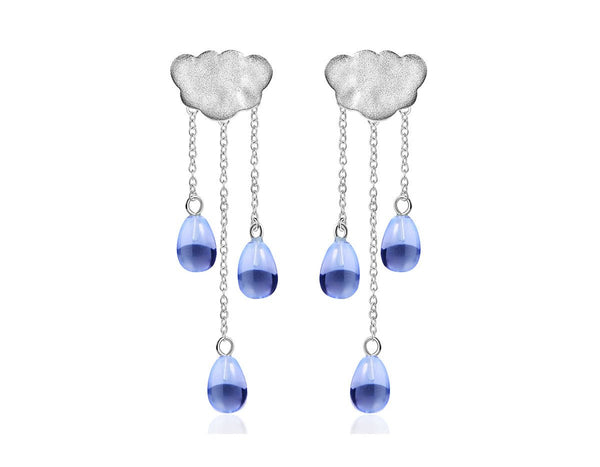 Cloud Tassel Raindrops Earring Earring - FaunaFloral