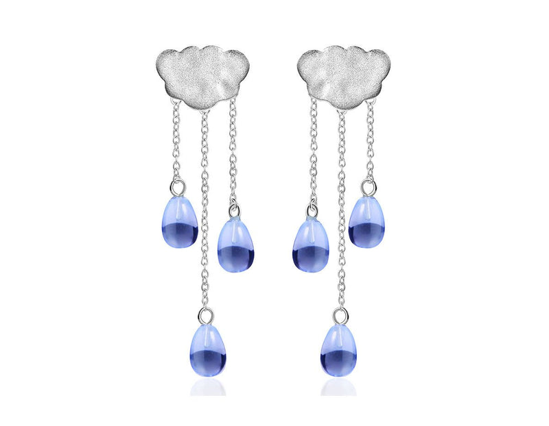 Cloud Tassel Raindrops Earring Earring - FaunaFloral