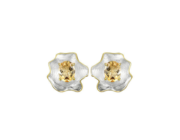 Curled Leaf Stud Earring Earring - FaunaFloral