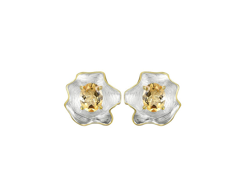 Curled Leaf Stud Earring Earring - FaunaFloral