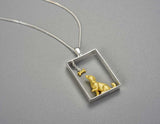 Dachshund Dog and Bone Pendant Pendant - FaunaFloral