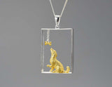 Dachshund Dog and Bone Pendant Pendant - FaunaFloral