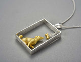 Dachshund Dog and Bone Pendant Pendant - FaunaFloral