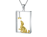 Dachshund Dog and Bone Pendant Pendant - FaunaFloral