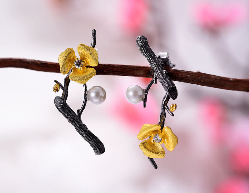 Plum Blossom Stud Earring