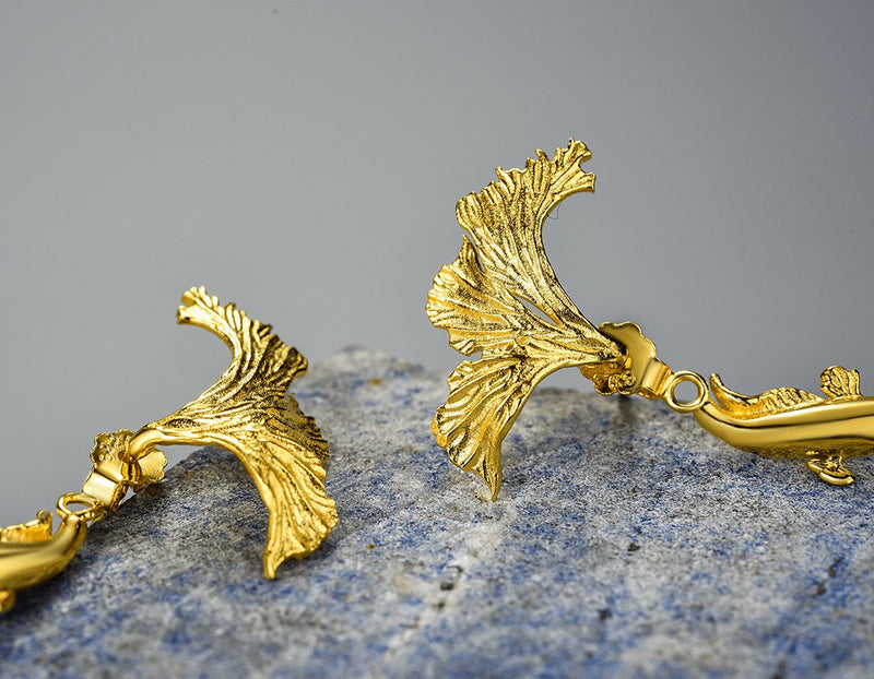 Design Fighting Fish Earring Earring - FaunaFloral