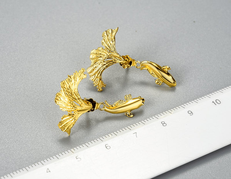 Design Fighting Fish Earring Earring - FaunaFloral