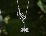 Dragonfly Leaves Necklace Necklace - FaunaFloral