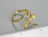 Dragonfly Lotus Bud Ring Ring - FaunaFloral