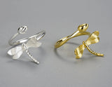 Dragonfly Lotus Bud Ring Ring - FaunaFloral