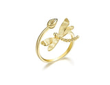 Dragonfly Lotus Bud Ring Ring - FaunaFloral