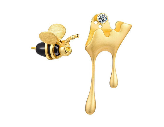 Dripping Honey & Bee Earring II Earring - FaunaFloral