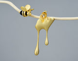 Dripping Honey & Bee Earring II Earring - FaunaFloral