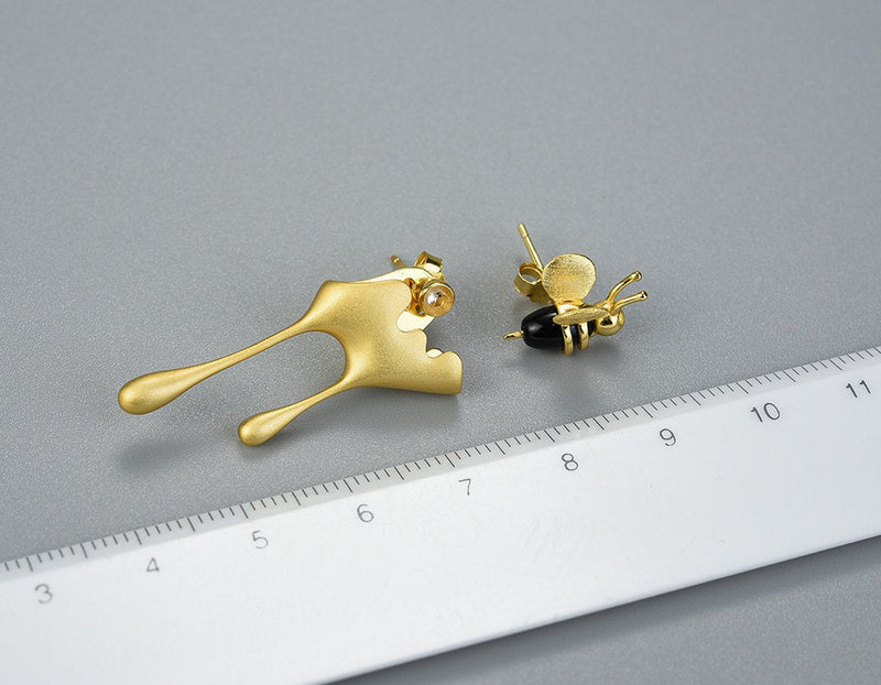 Dripping Honey & Bee Earring II Earring - FaunaFloral