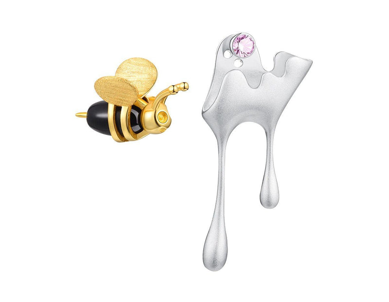 Dripping Honey & Bee Earring II Earring - FaunaFloral