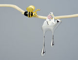 Dripping Honey & Bee Earring Earring - FaunaFloral