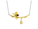 Dripping Honey & Bee Necklace Necklace - FaunaFloral