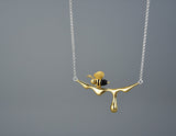 Dripping Honey & Bee Necklace Necklace - FaunaFloral