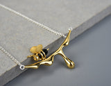 Dripping Honey & Bee Necklace Necklace - FaunaFloral