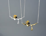 Dripping Honey & Bee Necklace Necklace - FaunaFloral