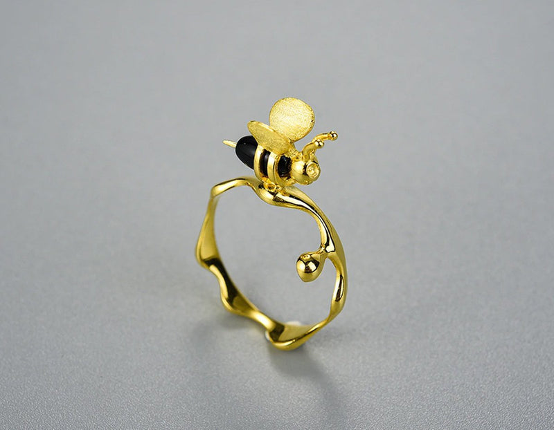 Dripping Honey & Bee Ring II Ring - FaunaFloral