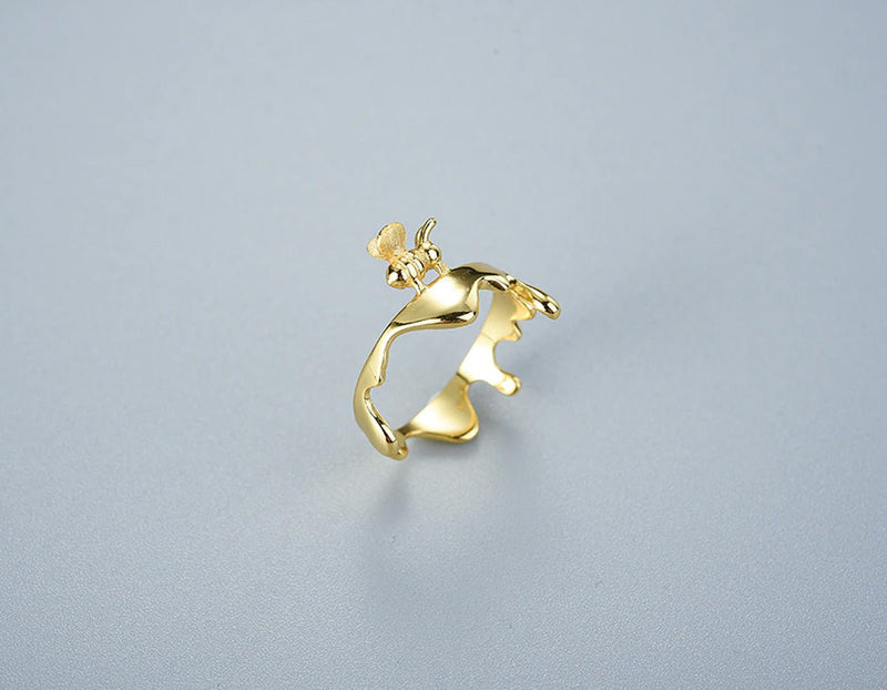 Dripping Honey & Bee Ring Ring - FaunaFloral