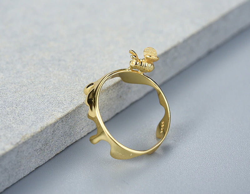 Dripping Honey & Bee Ring Ring - FaunaFloral