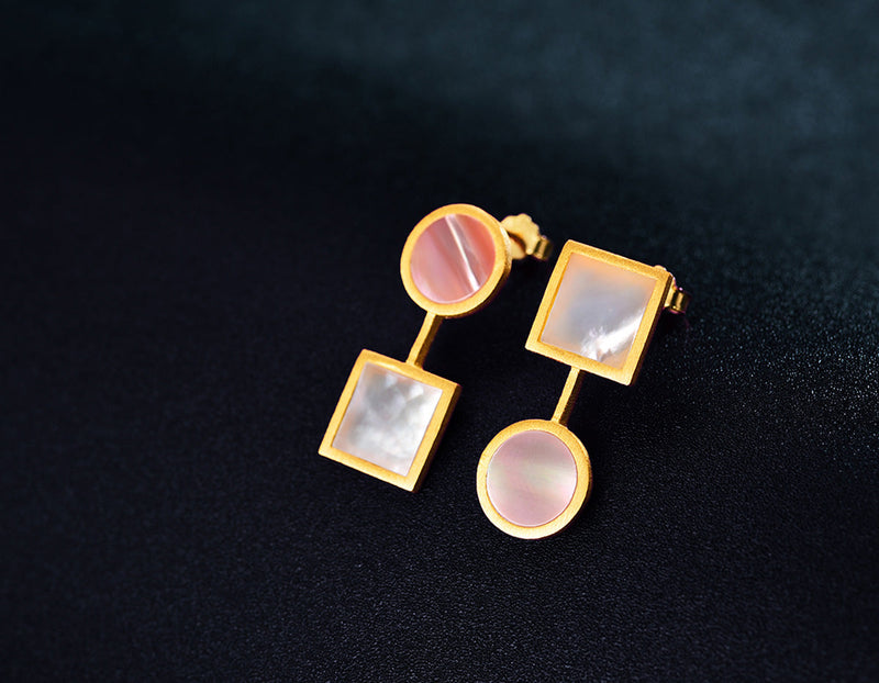 The Art of Circle and Square Earring