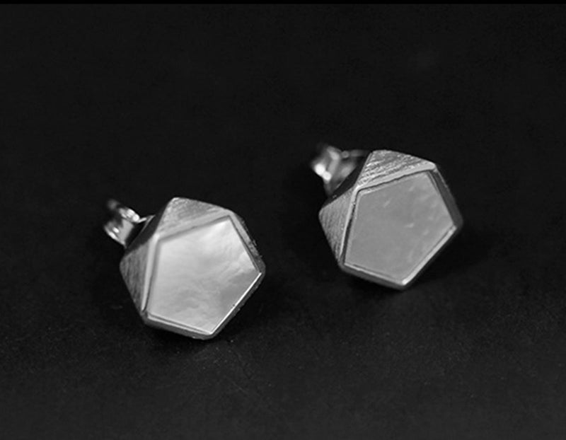 Pentagon Geometric Earring