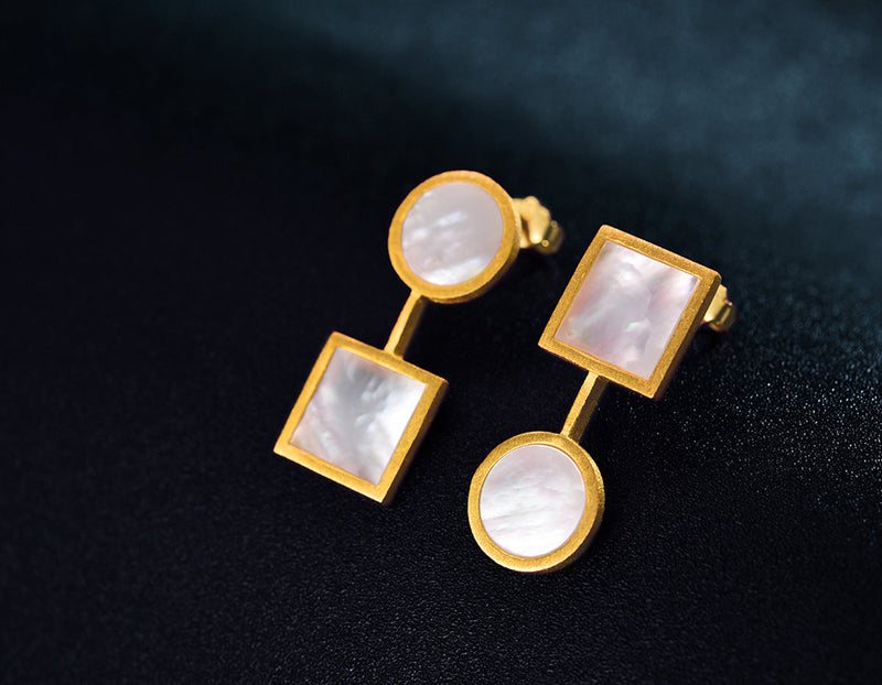 The Art of Circle and Square Earring