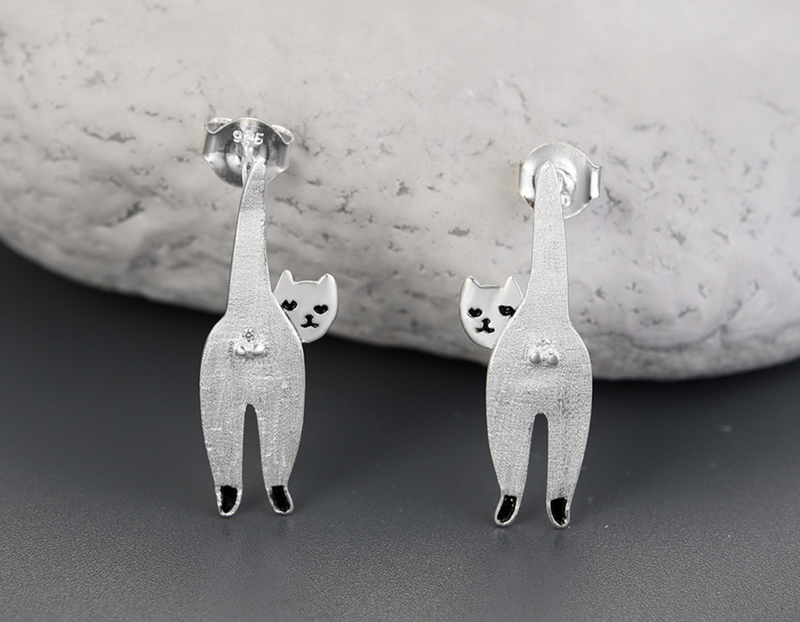 Naughty Kitten Stud Earrings