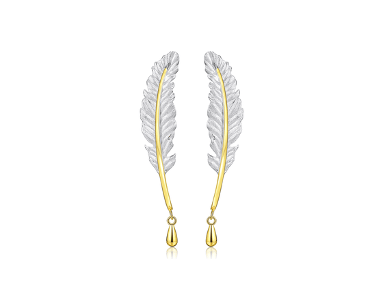 Vintage Feather Earring