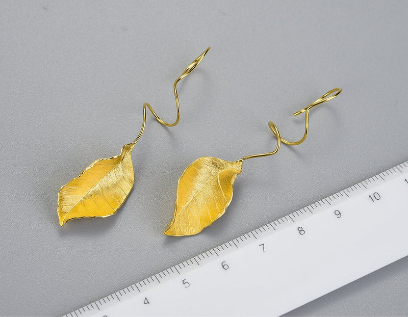 Elegant Autumn Leaf Earring Earring - FaunaFloral