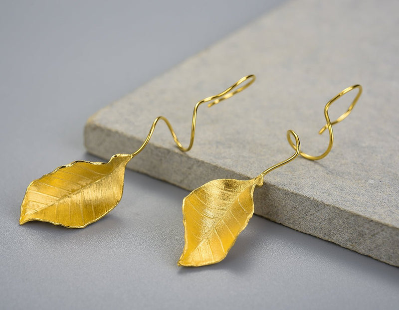 Elegant Autumn Leaf Earring Earring - FaunaFloral