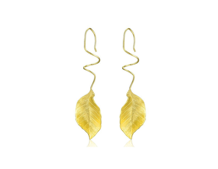 Elegant Autumn Leaf Earring Earring - FaunaFloral