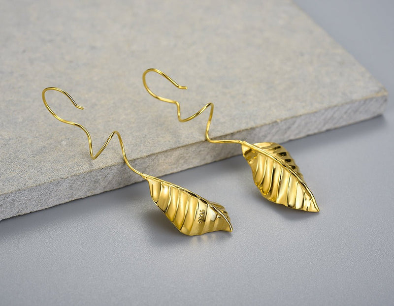 Elegant Autumn Leaf Earring Earring - FaunaFloral