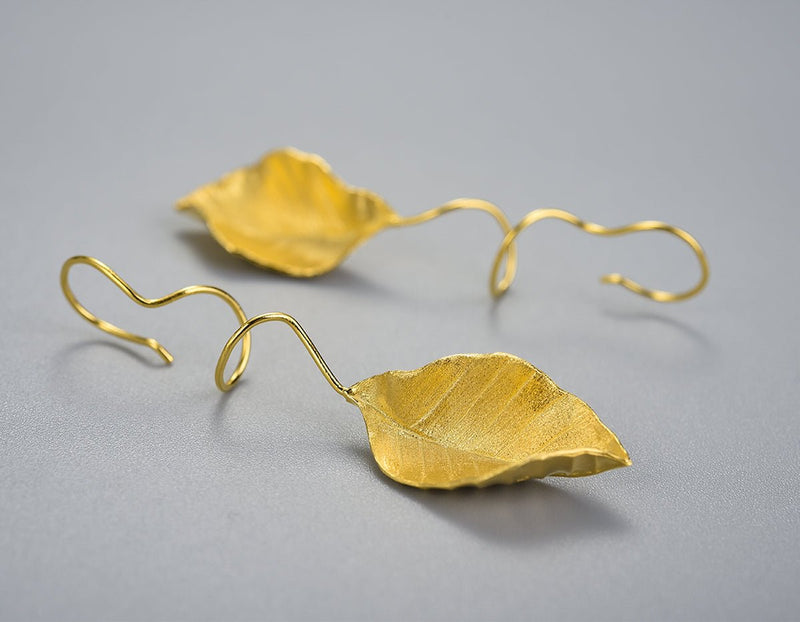 Elegant Autumn Leaf Earring Earring - FaunaFloral