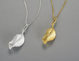 Elegant Autumn Leaf Necklace Necklace - FaunaFloral