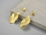 Elegant Autumn Leaf Stud Earring Earring - FaunaFloral