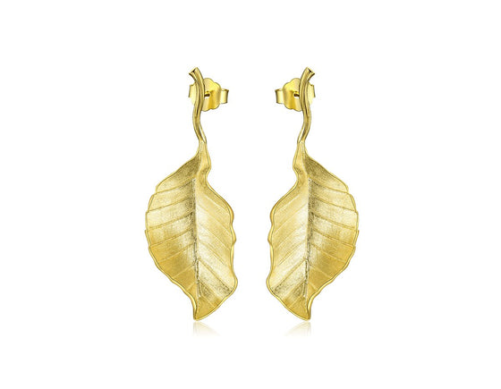 Elegant Autumn Leaf Stud Earring Earring - FaunaFloral