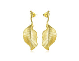 Elegant Autumn Leaf Stud Earring Earring - FaunaFloral