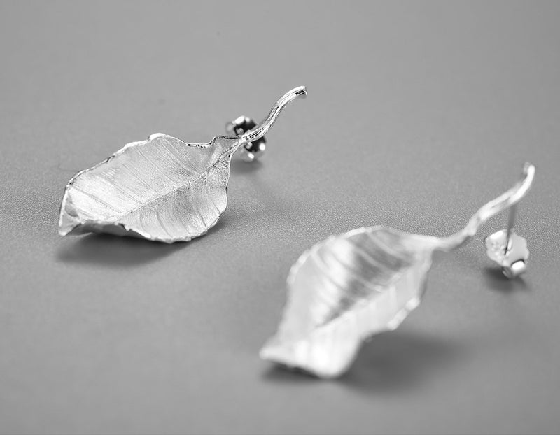 Elegant Autumn Leaf Stud Earring Earring - FaunaFloral